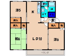 テレパレス函館吉川の物件間取画像